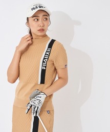 FILA GOLF（フィラゴルフ ）の「【FILA GOLF】ECOポリ　半袖モックネック　ニットシャツ（ニット/セーター）」