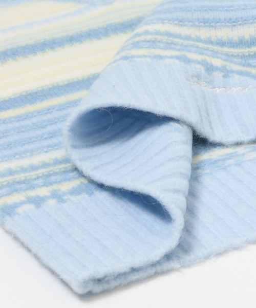 GANNI（ガニー）の「GANNI　Soft Wool Stripe Vest（ベスト・レディース・ライトブルー・SMALL）」の3枚目の写真