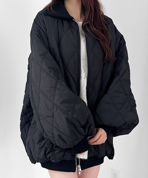 Heather（ヘザー）の「キルティングボリュームブルゾン　144370（ブルゾン・レディース・オフホワイト/ブラック・FREE）」の3枚目の写真