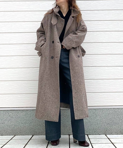 GREG LAUREN ヘリンボーン ガウンコート 3 GREG LAUREN ヘリンボーン ガウンコート 3