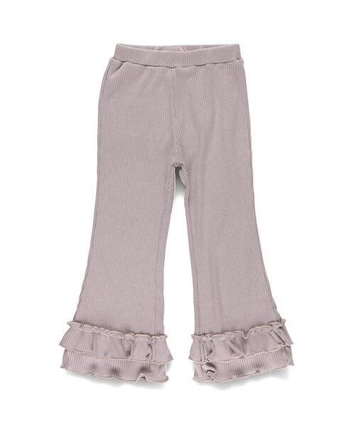 BRANSHES（ブランシェス）の「裾フリルリブパンツ（その他パンツ・キッズ・グレイッシュベージュ/ブラック/ラベンダー・90/100/110/120/80/130/140/150）」の14枚目の写真