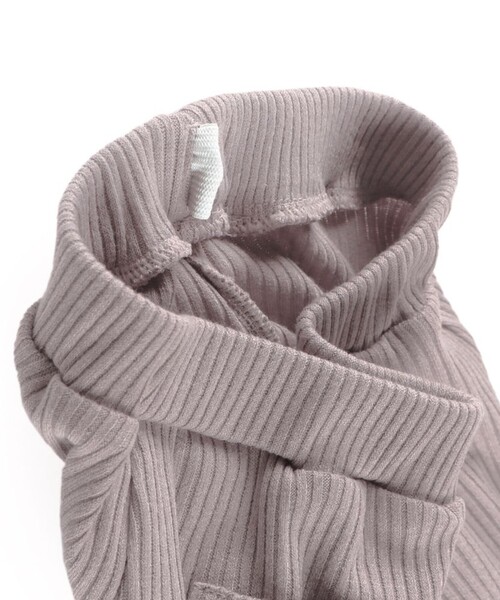 BRANSHES（ブランシェス）の「裾フリルリブパンツ（その他パンツ・キッズ・グレイッシュベージュ/ブラック/ラベンダー・90/100/110/120/80/130/140/150）」の15枚目の写真