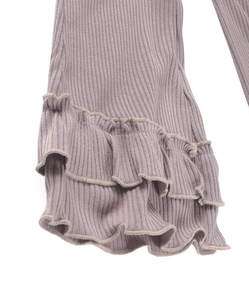 BRANSHES（ブランシェス）の「裾フリルリブパンツ（その他パンツ・キッズ・グレイッシュベージュ/ブラック/ラベンダー・90/100/110/120/80/130/140/150）」の17枚目の写真