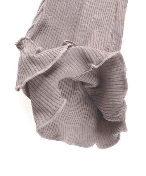 BRANSHES（ブランシェス）の「裾フリルリブパンツ（その他パンツ・キッズ・グレイッシュベージュ/ブラック/ラベンダー・90/100/110/120/80/130/140/150）」の18枚目の写真