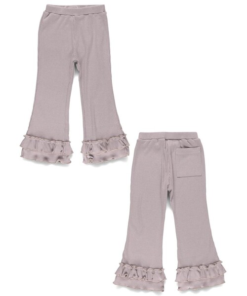 BRANSHES（ブランシェス）の「裾フリルリブパンツ（その他パンツ・キッズ・グレイッシュベージュ/ブラック/ラベンダー・90/100/110/120/80/130/140/150）」の20枚目の写真