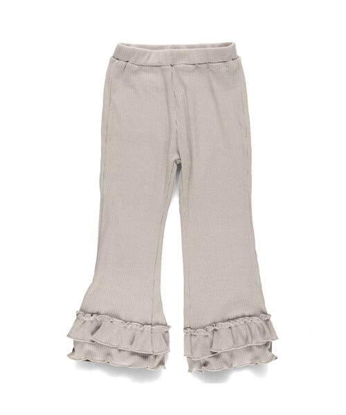 BRANSHES（ブランシェス）の「裾フリルリブパンツ（その他パンツ・キッズ・グレイッシュベージュ/ブラック/ラベンダー・90/100/110/120/80/130/140/150）」の21枚目の写真