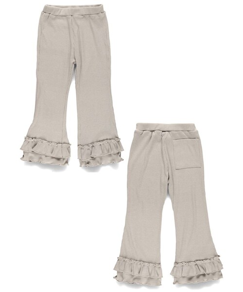 BRANSHES（ブランシェス）の「裾フリルリブパンツ（その他パンツ・キッズ・グレイッシュベージュ/ブラック/ラベンダー・90/100/110/120/80/130/140/150）」の22枚目の写真