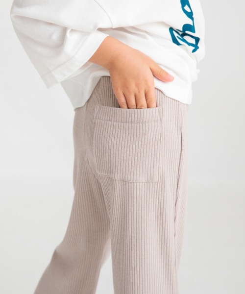 BRANSHES（ブランシェス）の「裾フリルリブパンツ（その他パンツ・キッズ・グレイッシュベージュ/ブラック/ラベンダー・90/100/110/120/80/130/140/150）」の10枚目の写真