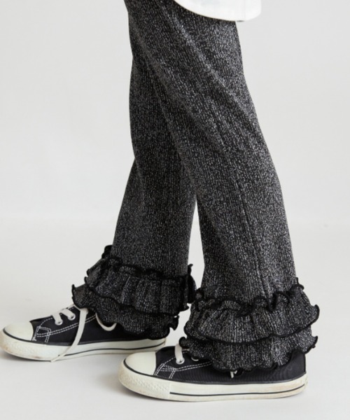 BRANSHES（ブランシェス）の「裾フリルリブパンツ（その他パンツ・キッズ・グレイッシュベージュ/ブラック/ラベンダー・90/100/110/120/80/130/140/150）」の13枚目の写真