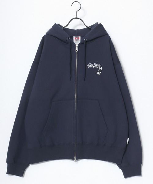 BEN DAVIS（ベンデイビス）の「BEN DAVIS/ベンデイビス SELECTION ZIP HOODIE/オーバーサイズ 裏起毛 ストリート バックプリント ロゴ ワンポイント刺繍 スウェット ジップアップパーカー フーディー/レディース メンズ（パーカー・メンズ・ネイビー/ブラック/アッシュグレー・XL/L/M）」の11枚目の写真