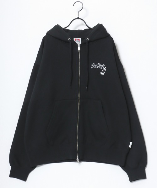 BEN DAVIS（ベンデイビス）の「BEN DAVIS/ベンデイビス SELECTION ZIP HOODIE/オーバーサイズ 裏起毛 ストリート バックプリント ロゴ ワンポイント刺繍 スウェット ジップアップパーカー フーディー/レディース メンズ（パーカー・メンズ・ネイビー/ブラック/アッシュグレー・XL/L/M）」の7枚目の写真