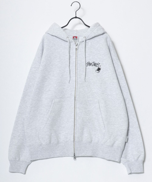 BEN DAVIS（ベンデイビス）の「BEN DAVIS/ベンデイビス SELECTION ZIP HOODIE/オーバーサイズ 裏起毛 ストリート バックプリント ロゴ ワンポイント刺繍 スウェット ジップアップパーカー フーディー/レディース メンズ（パーカー・メンズ・ネイビー/ブラック/アッシュグレー・XL/L/M）」の9枚目の写真