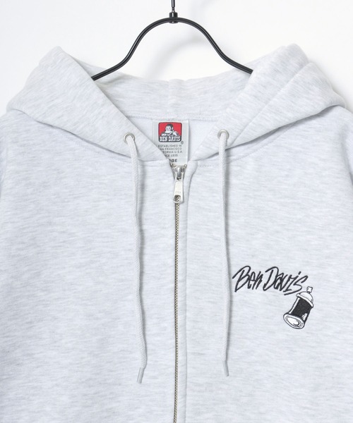 BEN DAVIS（ベンデイビス）の「BEN DAVIS/ベンデイビス SELECTION ZIP HOODIE/オーバーサイズ 裏起毛 ストリート バックプリント ロゴ ワンポイント刺繍 スウェット ジップアップパーカー フーディー/レディース メンズ（パーカー・メンズ・ネイビー/ブラック/アッシュグレー・XL/L/M）」の13枚目の写真