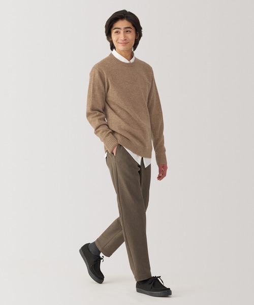 【期間限定価格】新品 STILL BY HAND ヤク混ミドルゲージ セーター セール】紳士 洗えるウールミドルゲージクルーネックセーター