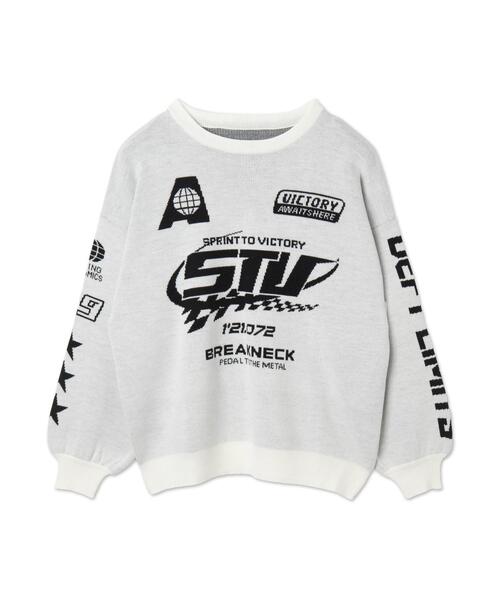 WEGO（ウィゴー）の「WEGO/スポーツグラフィックジャガードニット（ニット/セーター・レディース・ブラック/ホワイト/レッド・FREE）」の16枚目の写真