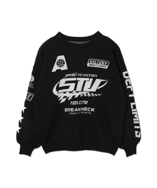 WEGO（ウィゴー）の「WEGO/スポーツグラフィックジャガードニット（ニット/セーター・レディース・ブラック/ホワイト/レッド・FREE）」の15枚目の写真