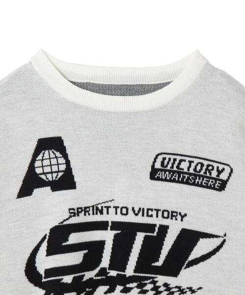 WEGO（ウィゴー）の「WEGO/スポーツグラフィックジャガードニット（ニット/セーター・レディース・ブラック/ホワイト/レッド・FREE）」の18枚目の写真