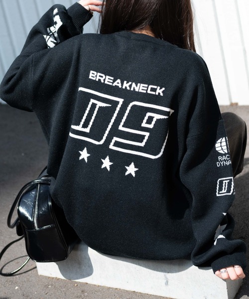 WEGO（ウィゴー）の「WEGO/スポーツグラフィックジャガードニット（ニット/セーター・レディース・ブラック/ホワイト/レッド・FREE）」の11枚目の写真