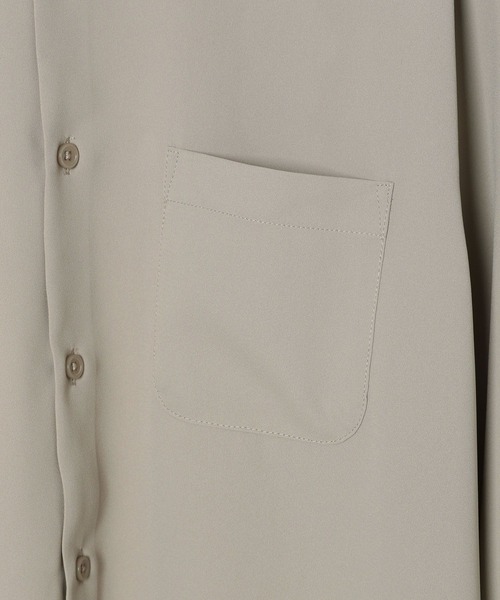 GLOBAL WORK（グローバルワーク）の「ジョーゼット切り替えシャツ/142590（シャツ/ブラウス・メンズ・ライトベージュ/ブラック・X-LARGE/LARGE/MEDIUM/SMALL）」の8枚目の写真