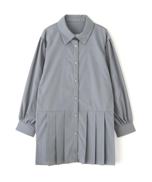 FREE'S MART（フリーズマート）の「プリーツティアードシャツミニワンピース（ワンピース・レディース・ブラック/グレー/ブルー/ホワイト・FREE）」の20枚目の写真