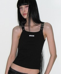 【CRANK】BUCKLE RIBBED SLEEVELESS