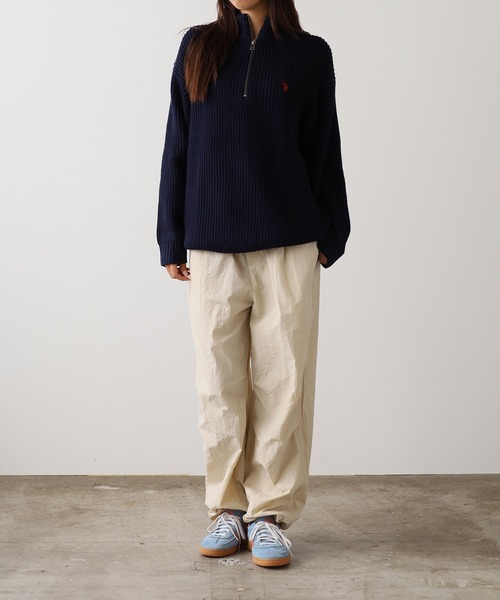 ROOPTOKYO(ループトウキョウ)の「Wide nylon training pants/ワイドナイロンパンツ トレーニングパンツ パラシュートパンツ タックデザイン(その他パンツ・メンズ・アイボリー/ブラック/オリーブ/パープル/グレー・M/L/XL)」の15枚目の写真