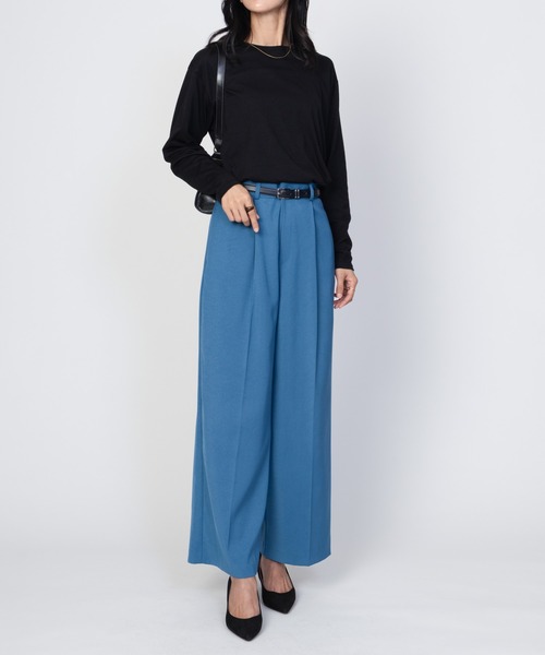 NAVY(ネイビー)の「NAVY ベーシック裾ラウンド長袖Tシャツ ロンT(Tシャツ/カットソー・レディース・ブラック/ネイビー系/オートミール/ホワイト/ピンク・M/L)」の13枚目の写真