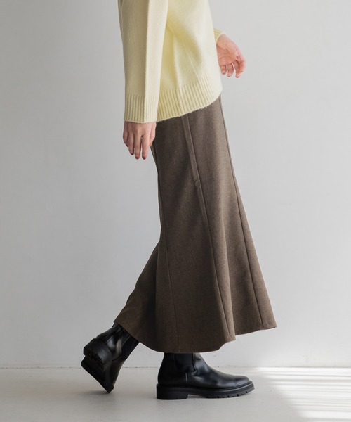 セール】ウールライクマーメイドスカート 133396（スカート