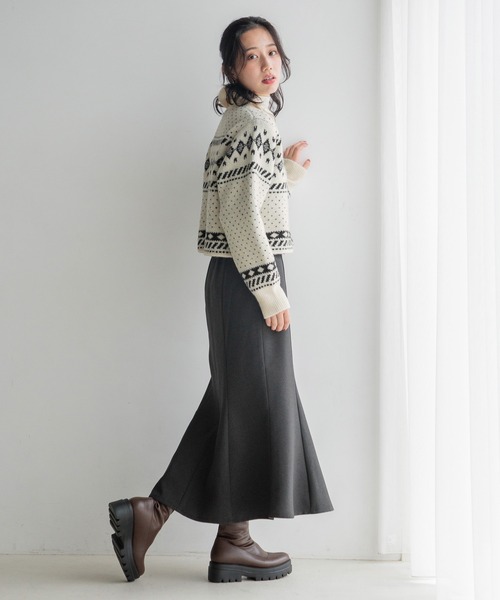 LOWRYS FARM（ローリーズファーム）の「ウールライクマーメイドスカート 133396（スカート・レディース・アイボリー/ブラウン/ブラック/チャコールグレー・SMALL/MEDIUM/LARGE）」の18枚目の写真
