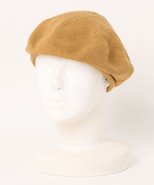 polcadot(ポルカドット)の「コットンニットベレー(ハンチング/ベレー帽・レディース・ブラック/マスタード/ダークグレー/ベージュ・FREE)」の4枚目の写真