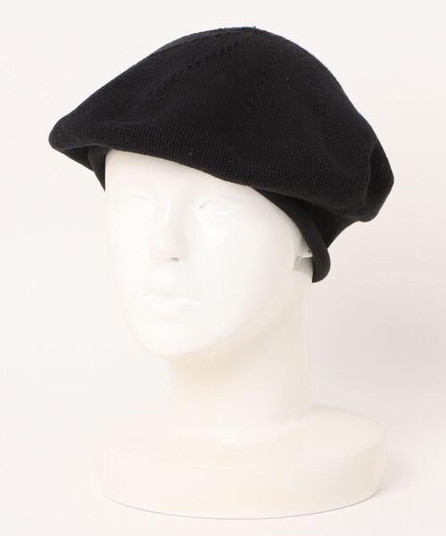 polcadot(ポルカドット)の「コットンニットベレー(ハンチング/ベレー帽・レディース・ブラック/マスタード/ダークグレー/ベージュ・FREE)」の2枚目の写真