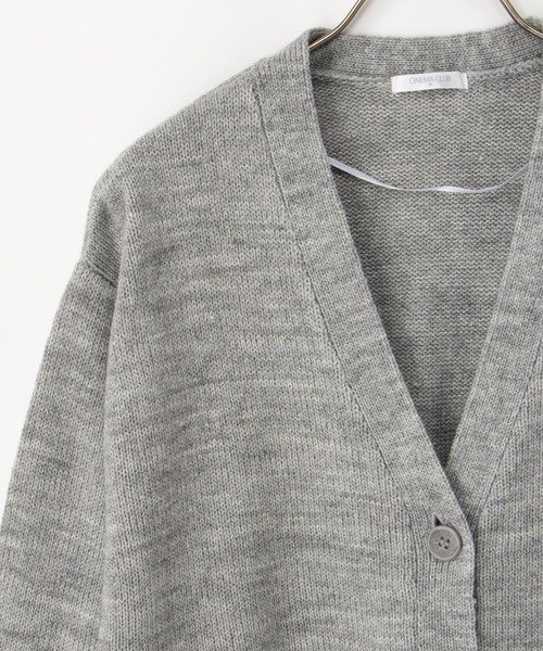 Honeys（ハニーズ）の「【ウォッシャブル】Ｖネックカーデ（カーディガン/ボレロ・レディース・杢グレー/ブラック/グリーン/ベージュ・S/M/L/LL/3L）」の21枚目の写真