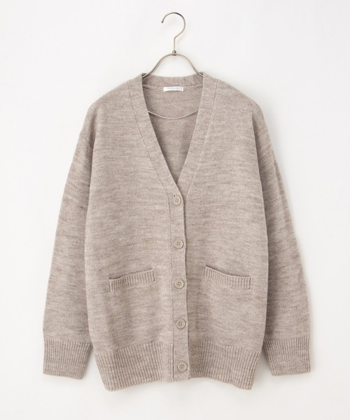 Honeys（ハニーズ）の「【ウォッシャブル】Ｖネックカーデ（カーディガン/ボレロ・レディース・杢グレー/ブラック/グリーン/ベージュ・S/M/L/LL/3L）」の22枚目の写真