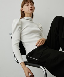 uyu. | シャーリングパフスリーブトップス(Tシャツ/カットソー)