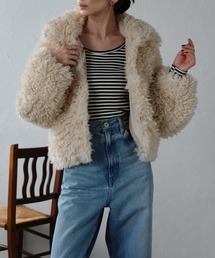 プードルファー　2wayカラー　ショートジャケット