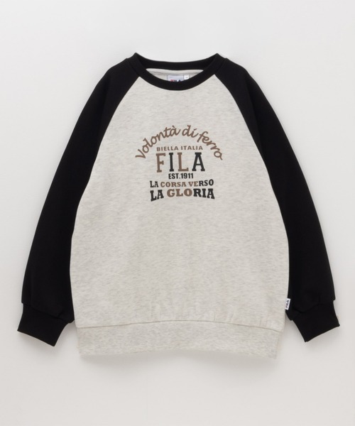 FILA(フィラ)の「【 ガールズ 】FILA ラグラン配色チュニック トレーナー(スウェット・キッズ・ブラック/サックスブルー・120/130/140/150/160)」の11枚目の写真