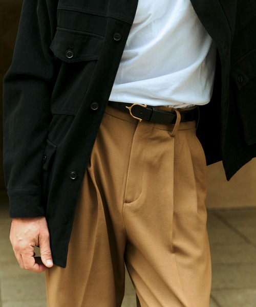 NewAnce（ニュアンス）の「【NewAnce】High Density Two Pleats Slacks / 高密度ツープリーツスラックスパンツ（スラックス・メンズ・ベージュ/ネイビー/ブラック・L/M）」の17枚目の写真