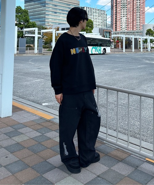 sedacle(セダクル)の「ダメージダブルニーデニム(デニムパンツ・メンズ・インディゴブルー/グレー/ブラック・LARGE/MEDIUM/SMALL)」の15枚目の写真