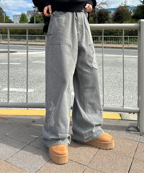 ダメージダブルニーデニム（デニムパンツ）｜sedacle（セダクル）の