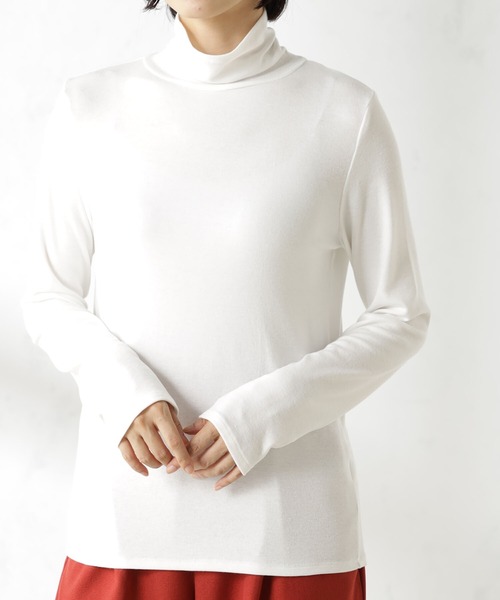 FOUND GOOD（ファウンドグッド）の「ソフトタッチフライスハイネック（Tシャツ/カットソー・レディース・ホワイト系5/ブラウン系/ブラック/グレー系/グレー系1・M/S/L）」の7枚目の写真