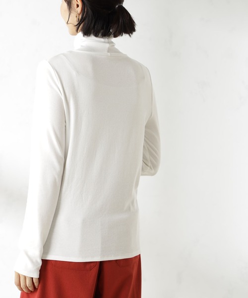 FOUND GOOD（ファウンドグッド）の「ソフトタッチフライスハイネック（Tシャツ/カットソー・レディース・ホワイト系5/ブラウン系/ブラック/グレー系/グレー系1・M/S/L）」の8枚目の写真