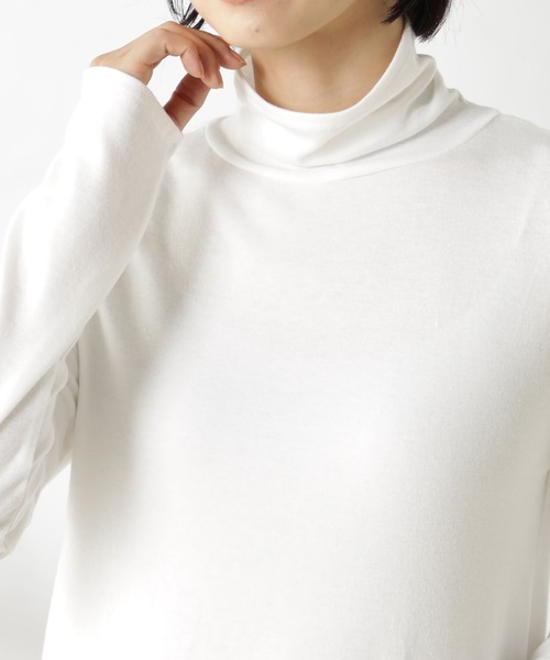 FOUND GOOD（ファウンドグッド）の「ソフトタッチフライスハイネック（Tシャツ/カットソー・レディース・ホワイト系5/ブラウン系/ブラック/グレー系/グレー系1・M/S/L）」の9枚目の写真