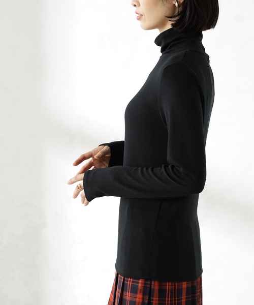 FOUND GOOD（ファウンドグッド）の「ソフトタッチフライスハイネック（Tシャツ/カットソー・レディース・ホワイト系5/ブラウン系/ブラック/グレー系/グレー系1・M/S/L）」の10枚目の写真