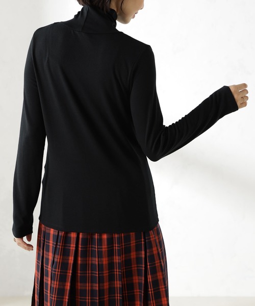 FOUND GOOD（ファウンドグッド）の「ソフトタッチフライスハイネック（Tシャツ/カットソー・レディース・ホワイト系5/ブラウン系/ブラック/グレー系/グレー系1・M/S/L）」の11枚目の写真