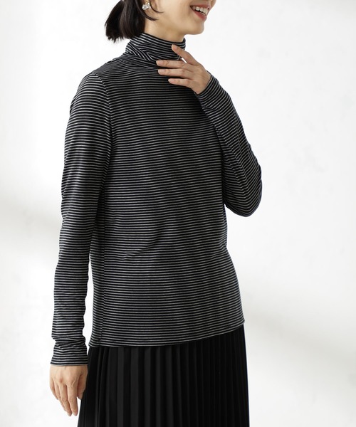 FOUND GOOD（ファウンドグッド）の「ソフトタッチフライスハイネック（Tシャツ/カットソー・レディース・ホワイト系5/ブラウン系/ブラック/グレー系/グレー系1・M/S/L）」の15枚目の写真