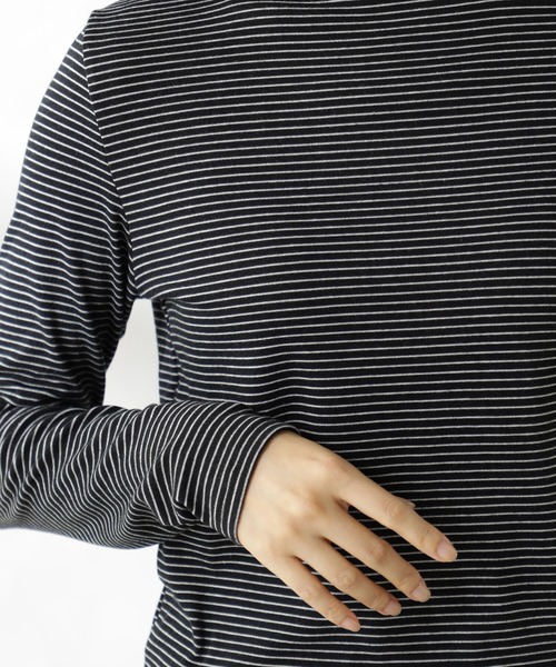 FOUND GOOD（ファウンドグッド）の「ソフトタッチフライスハイネック（Tシャツ/カットソー・レディース・ホワイト系5/ブラウン系/ブラック/グレー系/グレー系1・M/S/L）」の16枚目の写真