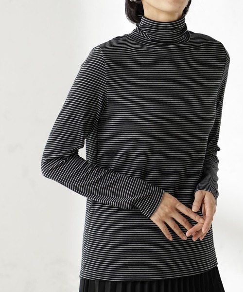 FOUND GOOD（ファウンドグッド）の「ソフトタッチフライスハイネック（Tシャツ/カットソー・レディース・ホワイト系5/ブラウン系/ブラック/グレー系/グレー系1・M/S/L）」の17枚目の写真