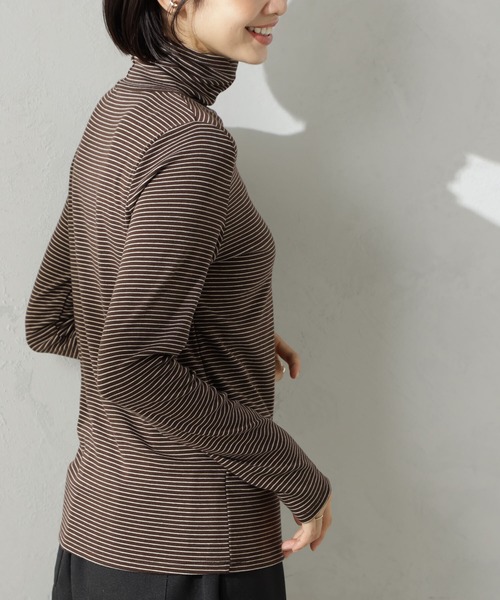 FOUND GOOD（ファウンドグッド）の「ソフトタッチフライスハイネック（Tシャツ/カットソー・レディース・ホワイト系5/ブラウン系/ブラック/グレー系/グレー系1・M/S/L）」の18枚目の写真