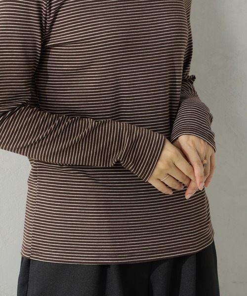 FOUND GOOD（ファウンドグッド）の「ソフトタッチフライスハイネック（Tシャツ/カットソー・レディース・ホワイト系5/ブラウン系/ブラック/グレー系/グレー系1・M/S/L）」の19枚目の写真