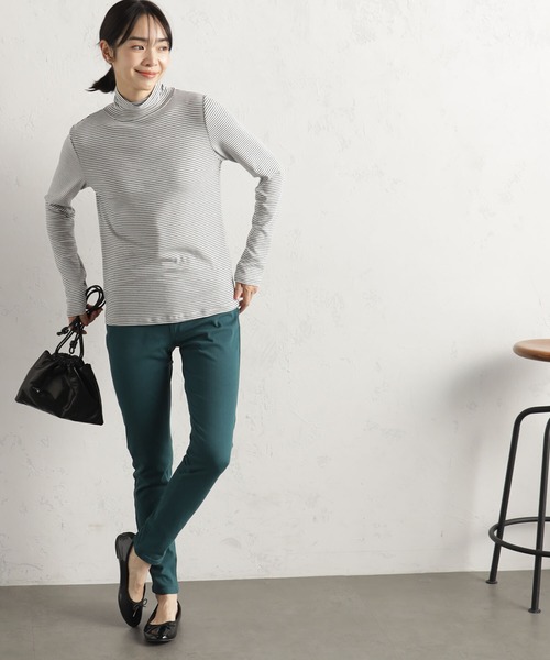 FOUND GOOD（ファウンドグッド）の「ソフトタッチフライスハイネック（Tシャツ/カットソー・レディース・ホワイト系5/ブラウン系/ブラック/グレー系/グレー系1・M/S/L）」の22枚目の写真